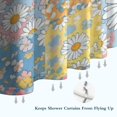 thumbnail image 6 of Football and Flower Black Pattern Modern Waterproof Shower Curtain Set with 12 Hooks, Washable Decorative Bathroom Shower Curtain, 6 of 6