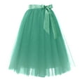 thumbnail image 4 of XIAONU Women's Tulle Midi Tutu Skirt Bow-Accented Fluffy Layered Skirts Elegant Princess Party Skirt, 4 of 5