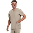thumbnail image 5 of Infinity Cherokee V- Neck Men's Scrub Top with Rib Knit Back Panels with 3 Pockets and 360 Stretch - CK900A, 5 of 9