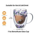 thumbnail image 5 of Dried Flower Double Wall Glass Cup, Aesthetic Flowers Coffee Mugs, Cute Insulated Tea Cups with Handle Heat Resistant for Women, Ideal for Birthday Mother's Day Perfect for Wife Mom Friends (purple), 5 of 6