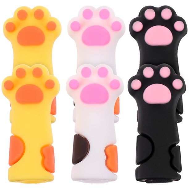 ColoMX Protector de lápiz de silicona, extensor de lápiz, funda de lápiz de dibujos animados, 6 uds.