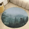 thumbnail image 2 of Nature Forest Round Area Rugs for Bedroom Living Room, 3FT Soft Comfy Indoor Circle Carpets, Carpet Home Decor Floor Mat, 2 of 6