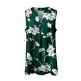 thumbnail image 5 of Gibobby Blusa de verano para mujer Camisa informal Sin mangas Top con cuello en V Camisa plisada informal Camiseta sin mangas de color sólido(Verde,M), 5 of 5