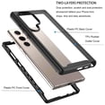 thumbnail image 5 of For Samsung Galaxy S24 Ultra Phone Case, Ebizware Shockproof Clear Back Case [Military Grade Drop Tested] Heavy Duty Rugged Protective Cover for Galaxy S24 Ultra - Black, 5 of 9