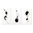thumbnail image 2 of Designart "Monochromatic Harmony Subtle Ink Symphony VIII" Abstract Painting Wall Art Set Of 3 - Modern Black Canvas Set For Living Room Decor, 2 of 6