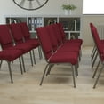 thumbnail image 2 of Flash Furniture Hercules Series 18.5"W Upholstered Adult Church Chair with Book Pouch, Burgundy, 2 of 12