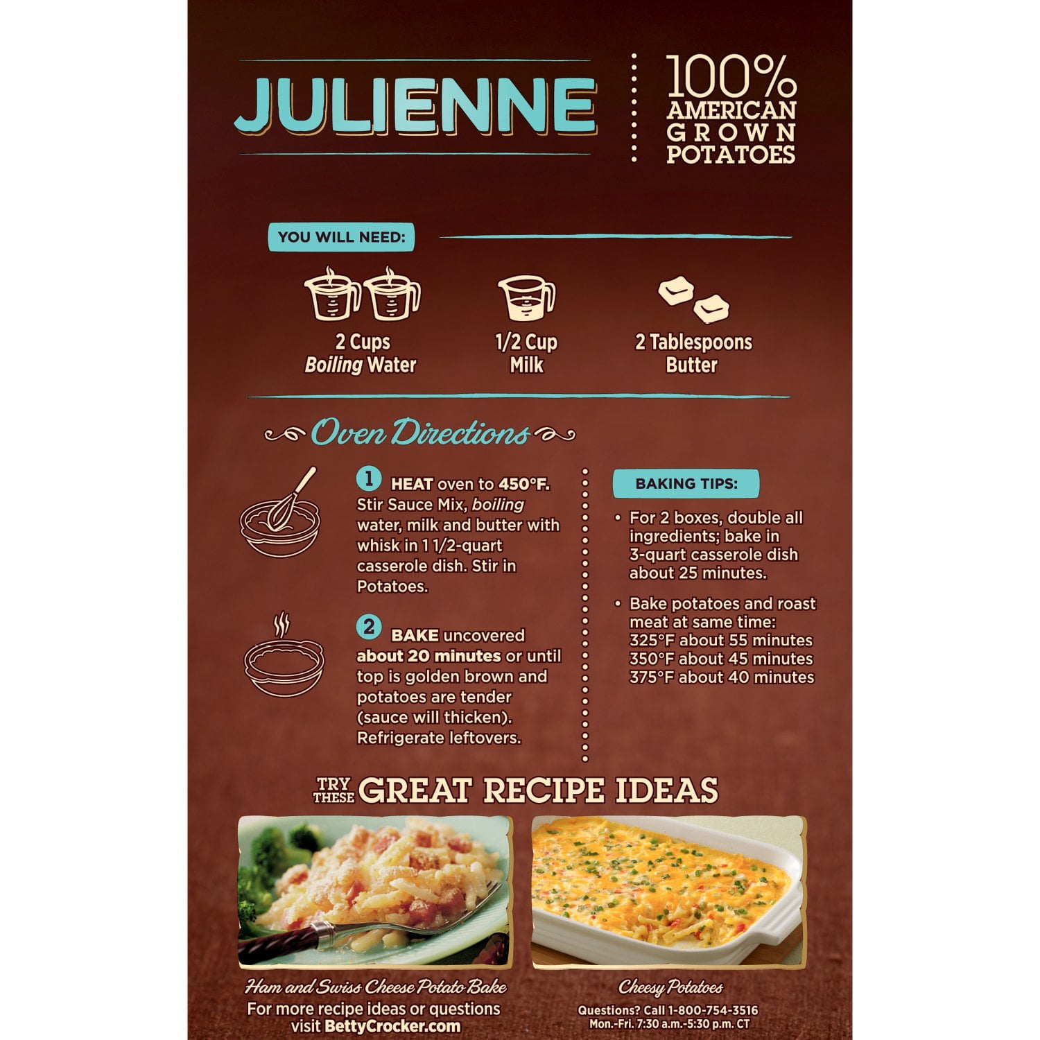 Betty Crocker Julienne Potatoes, Made with Real Cheese, 4.6 oz. (Pack of 13)
