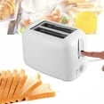 thumbnail image 4 of CNKOO Retro 2-Slice Toaster - 6 Browning Settings  Stainless Steel & White ABS Body  Removable Crumb Tray  Cord Storage  Vintage Style (9.05x5.1x6.53 in), 4 of 8