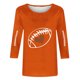 thumbnail image 4 of Heisall Womens Tops 3/4 Sleeve Round Neck Loose Casual Fashion T-Shirts Rugby Print, 4 of 4
