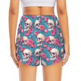 thumbnail image 4 of Running Shorts for Women, happy Skull rose Workout Athletic Shorts with Pockets, Lounge Yoga Shorts Women, 4 of 7
