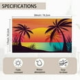 thumbnail image 5 of Tropical Palm Tree Door Mat,17 x 30 Inch Sunset Welcome Doormat Decorative Home Floor Mat,Non Slip Rubber Water Absorption for Outdoor Indoor Entrance Decor, 5 of 6