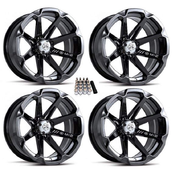 MSA M12 Diesel UTV Wheels/Rims Black 15" Polaris RZR 1000 XP / Ranger XP 900/1000