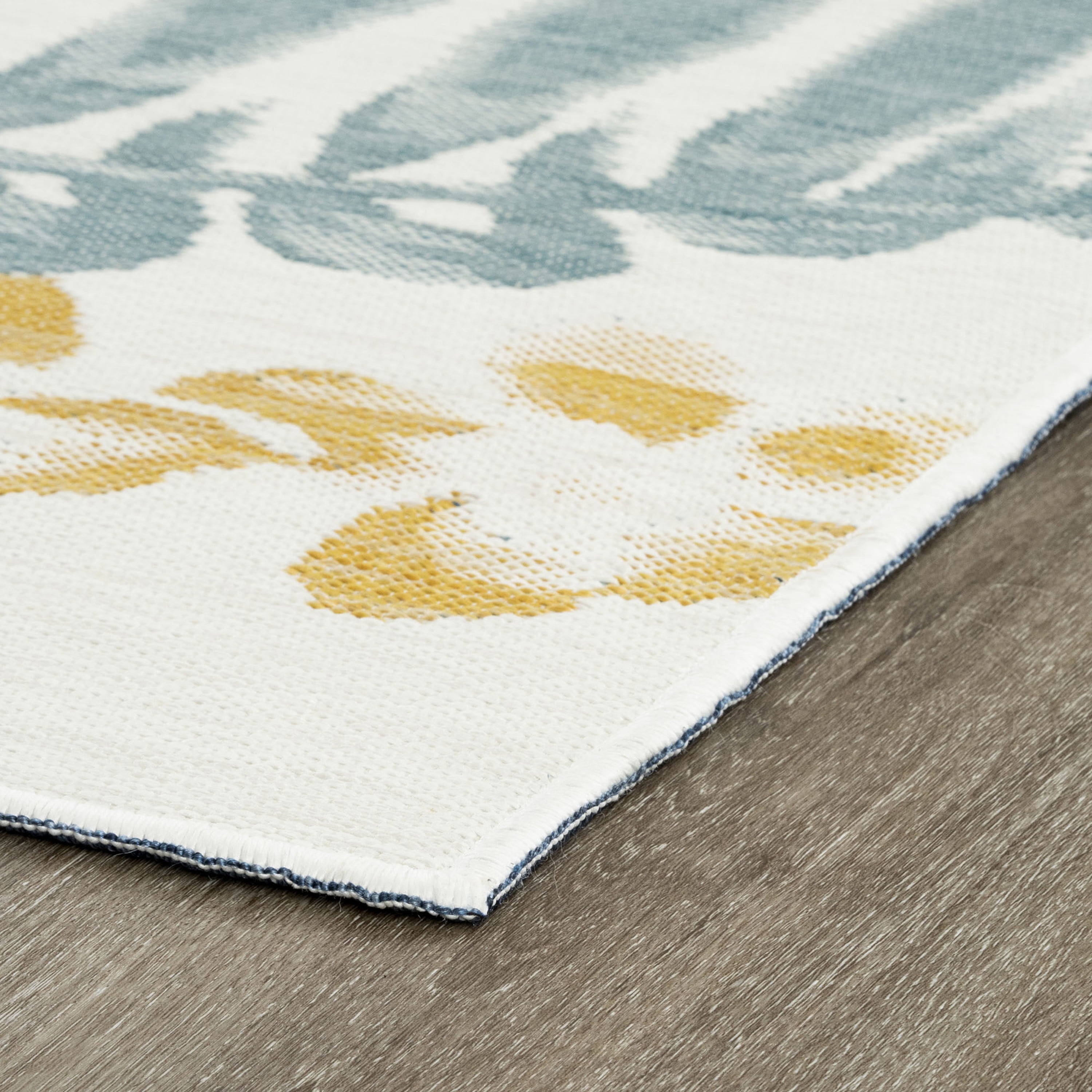 8x10 Water Resistant, Large Indoor Outdoor Rugs for Patios, Front Door Entry, Entryway, Deck, Porch, Balcony | Outside Area Rug for Patio | Navy, Floral | Size: 7'11'' x 10'3''