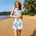 thumbnail image 3 of Fotbe Daisies Flowers Vestido de Verano sin Mangas para Mujer – Vestido Midi Línea A, Estilo Camiseta Floral, Vestido Playero Casual y Fluido, 3 of 7