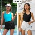 thumbnail image 4 of ANFERRY Women Tank Top with Shelf Bra Cotton Camisole Undershirt Pack of 2, 4 of 12