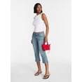 thumbnail image 2 of No Boundaries Low Rise Denim Capri Pants, 21" Inseam, Women's 0-20, 2 of 5