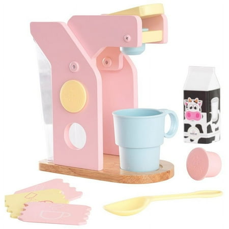 KidKraft Pastel Wooden Coffee Set, Children's Kitchen Accessory
