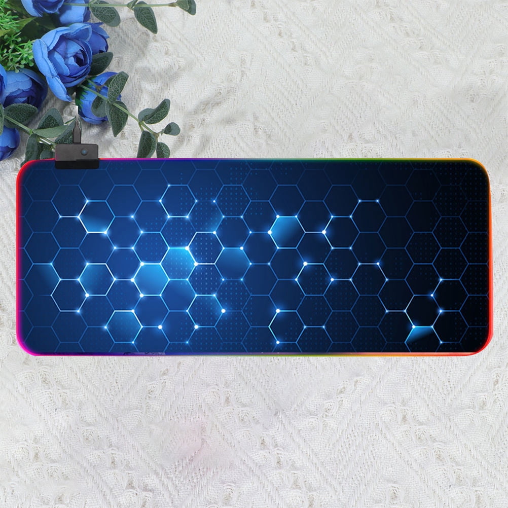ULTNICE Gaming Mouse Pad RGB Lighting Honeycomb Pattern Luminous 1Set for Office Workers