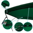 thumbnail image 3 of SavvyCraft™ 4 Bow Bimini Top Replacement Canvas Cover 4 Bow 96" L 54"-60" W Green Color with Zippered Pockets, 3 of 6