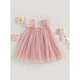 thumbnail image 2 of Coduop Toddler Girls Princess Dress,Layered Tulle Tutu Dress Baby Kids Sleeveless A-line Dress, 2 of 8
