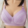 thumbnail image 3 of Bigersell Running Girl Sports Bra Women 1 Piece Bra Everyday Underwear Solid Color Thin Bra Regular Size Bra for Backless Dresses, Style 1808, Purple 38B, 3 of 4