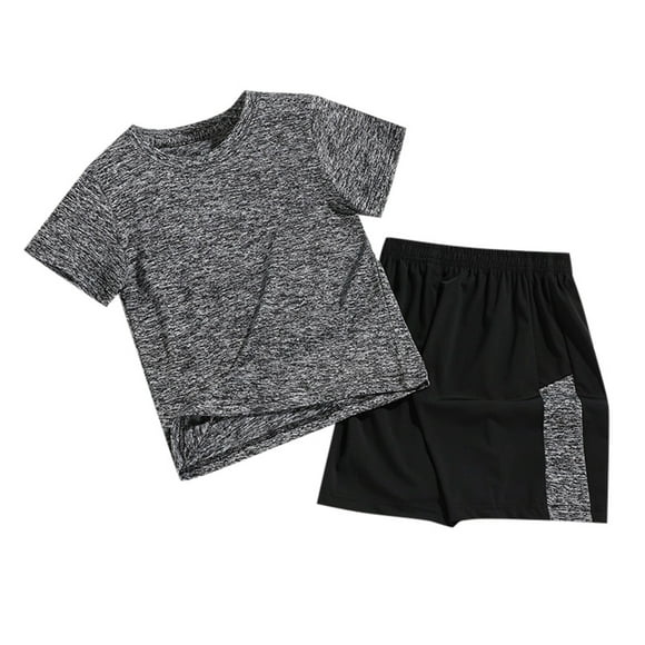 2025 Boys s Sports SuitFall Outfits Boy Short Sleeve T ShirtSuspender Pants Set Tops with Shorts Summer Quick Drying Clothing Set Mamas Boy Outfit 4T Jogging Football