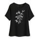 thumbnail image 4 of Vestidos Casuales Para Mujer, Blusas De Mujer De Moda Camisetas estampadas de moda para mujer, blusas casuales de lino holgadas de manga corta con cuello redondo y raglán, 4 of 7