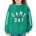 thumbnail image 6 of KAUOD Girls Letter Print Sweatshirt Football Graphic Crewneck Pullover Long Sleeve Sweaters Kids Casual Fashion Top School Hoodies, 6 of 6