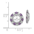thumbnail image 3 of FB Jewels Sterling Silver Rhodium Amethyst Earring Jacket, 3 of 3