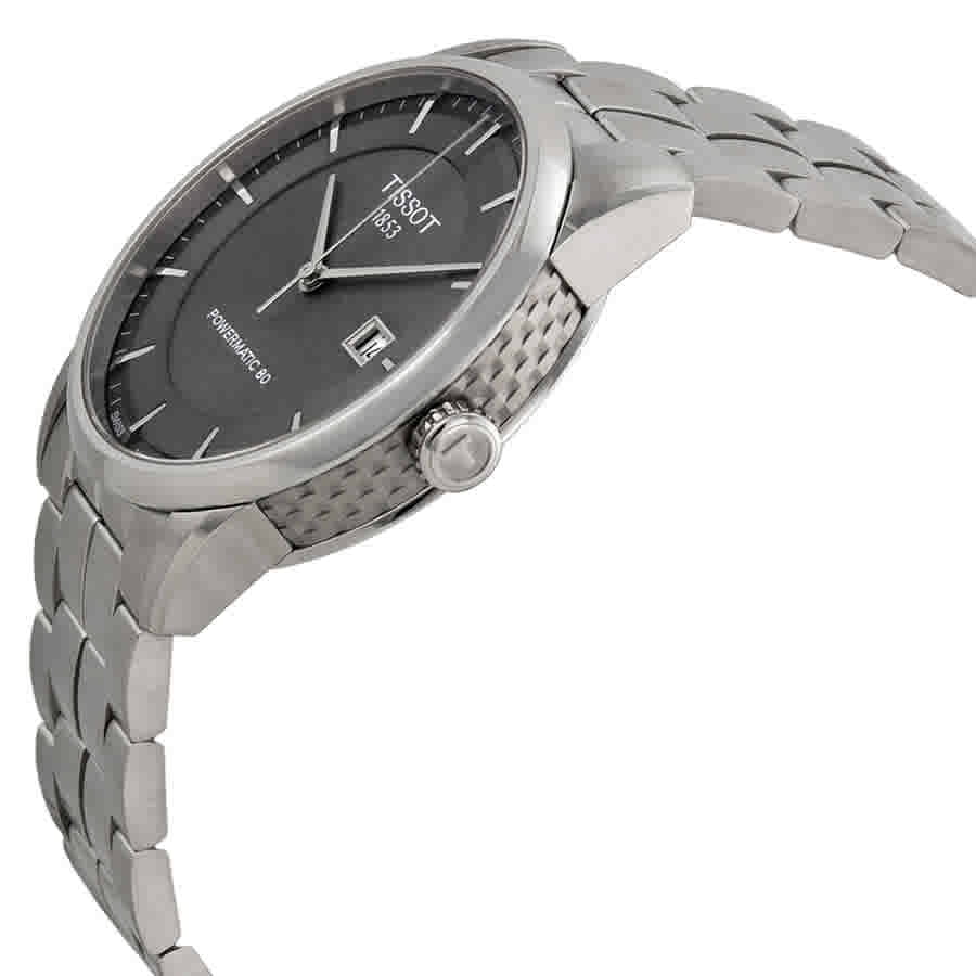 tissot luxury automatic black dial men's watch