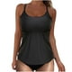 thumbnail image 1 of Traje de baño de moda para mujer, sin mangas, sólido, con push-up, acolchado, conjunto de blusa, traje de baño de poliéster para mujer, 1 of 7
