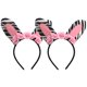 thumbnail image 2 of 2 diademas con orejas de cebra para niña, adorables diademas para fiesta, decoración para el cabello, color rosa, 2 of 6