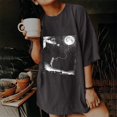 thumbnail image 2 of Tops Para Mujer Elegante Blusa Casual Camisas Para Hombre Moda Para Mujer Impresión Suelta Top de Manga Corta Jersey Odeerbi ODB168913, 2 of 7