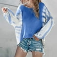thumbnail image 3 of gakvbuo Plus Size Pullover Sweaters For Women Long Sleeve Sweatshirts Fall Tunic Tops 2020 Women's New Tie-dye Round neck Long Sleeve Top Casual Blouse, 3 of 9