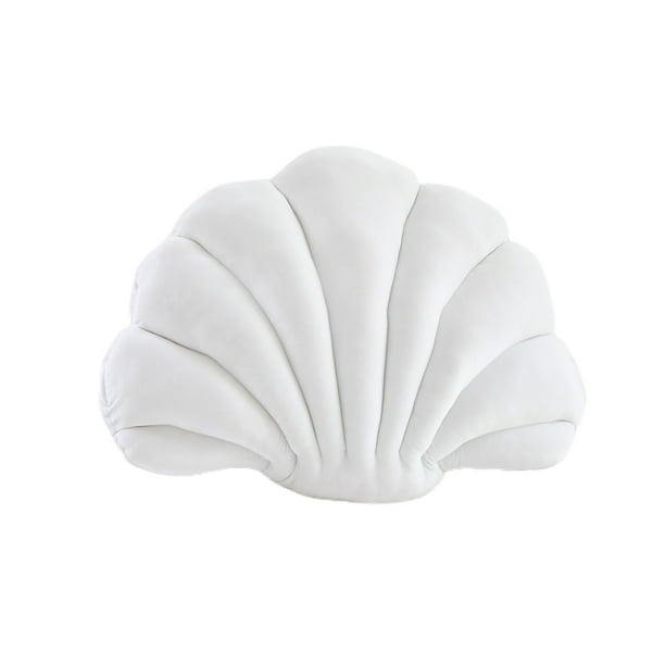 Tirar Almohadas para la Decoración de la Concha Del Sofá Almohada en Forma de Almohada Insertada en la Almohada de Playa, Almohada de Terciopelo Suave, Almohada de la Cama de la Decoración Del Océano