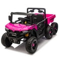 thumbnail image 5 of Ambifirner 24V Ride On Dump Truck Car for Big Kids 2 Seater XL, 4WD 6-Wheels Battery Powered Ride On Toy with Remote Control, 440W Powerful Motors, Dump Bed Electric UTV for Boys Girls, 5 of 8
