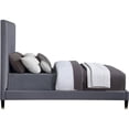 thumbnail image 4 of Meridian Furniture Harlie Gray Velvet Queen Bed, 4 of 9