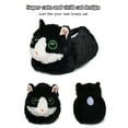 thumbnail image 2 of Onmygogo Indoor Fuzzy Winter Animal Cat Plush Slippers for Women and Men(Size 7-8.5, Black), 2 of 5
