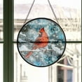 thumbnail image 3 of Blizzard Scarlet Red Cardinal Stained Glass Window Hanging Suncatcher, Suncatcher Stained Glass Christmas Halloween, Stained Glass Ornament 2025, Holiday Decoration, Seasonal, 3 of 6