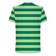 thumbnail image 4 of BVnarty Men's Striped Print Crew Neck Short Sleeve Workout T-Shirt Breathable Athletic Summer Gym Fitness Sports Quick Dry Top Green XXXXL, 4 of 4