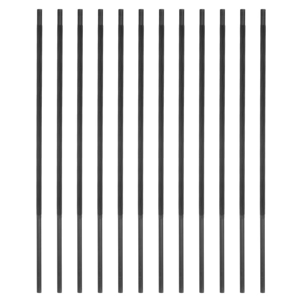 Uxcell 12pcs Lima para motosierra 3/16" (4.8mm) de acero endurecido de alto carbono, raspador redondo para pulido de cadenas de motosierra