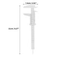 thumbnail image 6 of Unique Bargains 1 Pc Mini Eyebrow Measuring Ruler Double Scale Aliper Measuring Tool 8.27"x2.91" White, 6 of 6