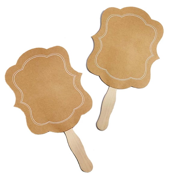 Kate Aspen Kraft Hand Fan, Paper Fans, Wedding Favors, Church Fans, Party Favor, Perfect for Outdoor Weddings, Boho Party Decorations (Set of 20)