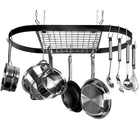 Classicor 12-Hook Ceiling Mounted Pot Rack, Iron