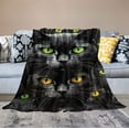 thumbnail image 2 of ARISTURING  Black Cat Print Blanket: Lightweight &amp; Cozy Flannel Throw Blanket - Perfect for Bed or Sofa Decor, Ideal Gifts for Girls, 2 of 6