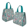 thumbnail image 2 of Pioneer Flower Floral Print Pattern Insulated Lunch Bag for Women & Adults,Large Portable Soft Cooler Lunch Bag,Thermal Food Storage Tote with Pearl Cotton,8.66L,8.75x5.75x9.5 Inch, 2 of 6