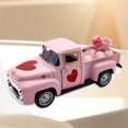 thumbnail image 3 of nvzhuang Pickup Truck Model Openable Doors Love Heart Design Vintage Car Figurine for Mother's Day Valentine's Day Decor Present, 3 of 9