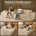 thumbnail image 5 of XIZZI 108" L-Shape Modular Sectional Sofa, Oversize Cloud Boneless Couch with Deep Seat for Living Room, Ultra-Dense Foam Filling, No Assembly Required, Left Chaise, Beige, 5 of 9