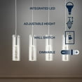 thumbnail image 5 of JONATHAN Y Mium 29.5" 4-Light Modern Style Iron/Crystal/Glass Integrated LED Linear Pendant, Chrome, 5 of 15
