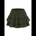 thumbnail image 3 of Shorts Holgados para Mujer, Estilo Bohemio, con Volantes, con Diseño de Mariposas en , Minifaldas de Cintura Alta, Shorts Casuales Verde XL, 3 of 8
